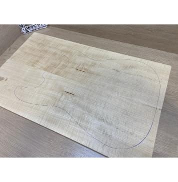 Клён Белый Явор, Волнистый заготовка на топ Радиал А Волна ААА 14х180х600 мм - 2 шт (книжкой) Уценка-потемнения,сучок-3