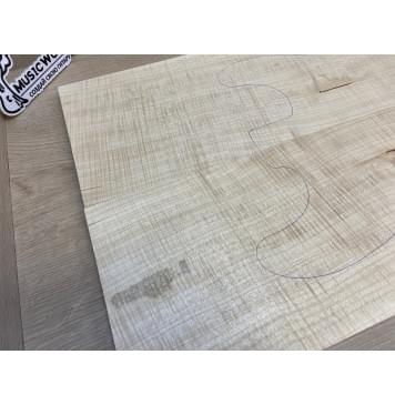 Клён Белый Явор, Волнистый заготовка на топ Радиал А Волна ААА 14х180х600 мм - 2 шт (книжкой) Уценка-потемнения,сучок-11