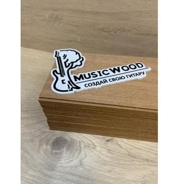 Сапели (шлифованный) заготовка накладки на головку грифа Радиал ААА 2х96х245 мм-3