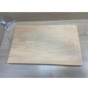 Клён Белый Печёный 120 гр заготовка корпуса Тангент АА 52х356х560 мм,Массив, 629 кг/м3-0