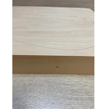 Клён Белый Печёный 120 гр заготовка корпуса Тангент АА 52х356х560 мм,Массив, 629 кг/м3-5