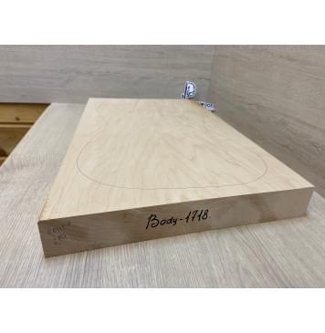 Клён Белый Печёный 120 гр заготовка корпуса Тангент ААА 51х375-345х560-545 мм,Массив, 625 кг/м3-3