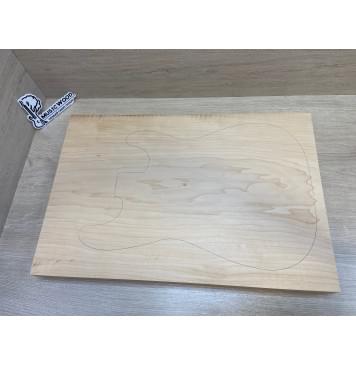 Клён Белый Печёный 120 гр заготовка корпуса Тангент АА 50х380-375х560-550 мм,Массив, 632 кг/м3-0