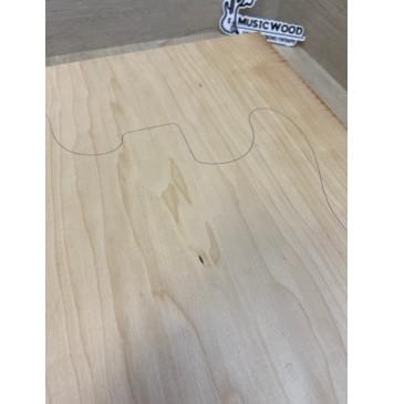 Клён Белый Печёный 120 гр заготовка корпуса Тангент АА 50х380-375х560-550 мм,Массив, 632 кг/м3-3