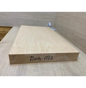 Клён Белый Печёный 120 гр заготовка корпуса Тангент ААА 53х346х570 мм,Массив, 633 кг/м3-2