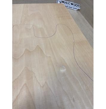 Клён Белый Печёный 120 гр заготовка корпуса Тангент ААА 53х346х570 мм,Массив, 633 кг/м3-4