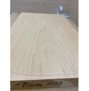 Клён Белый Печёный 120 гр заготовка корпуса Тангент АА 51х350-345х545 мм,Массив, 645 кг/м3-2