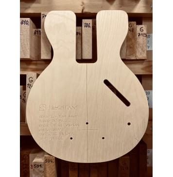 Gibson Les Paul Junior Tribute DC Bass 4, Bridge 3-Point Adjustable (Guyker BG004),  EMG TB-HZ PICKUPS, 30.5", 20 Frets, комплект для фрезеровки гитары, фанера 8мм-2