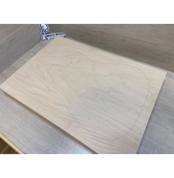 Клён Белый Печёный 120 гр заготовка корпуса Тангент АА 51.5х385х550-545 мм,Массив, 634 кг/м3-1