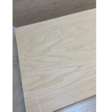 Клён Белый Печёный 120 гр заготовка корпуса Тангент АА 51.5х385х550-545 мм,Массив, 634 кг/м3-4