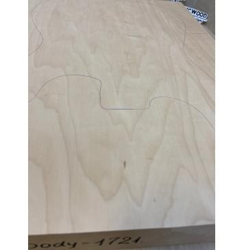 Клён Белый Печёный 120 гр заготовка корпуса Тангент АА 51.5х385х550-545 мм,Массив, 634 кг/м3-3