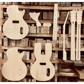 Gibson Les Paul Junior 1957, Bridge ABM3021, 24,75", 22 Frets, комплект для фрезеровки гитары, фанера 8мм