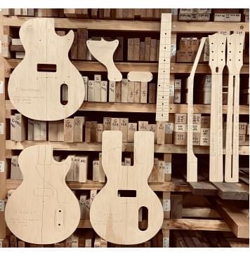 Gibson Les Paul Junior 1957, Bridge ABM3021, 24,75", 22 Frets, комплект для фрезеровки гитары, фанера 8мм-0