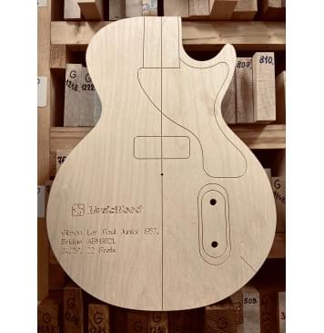 Gibson Les Paul Junior 1957, Bridge ABM3021, 24,75", 22 Frets, комплект для фрезеровки гитары, фанера 8мм-1
