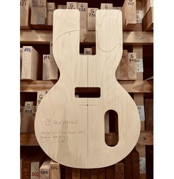 Gibson Les Paul Junior 1957, Bridge ABM3021, 24,75", 22 Frets, комплект для фрезеровки гитары, фанера 8мм-2