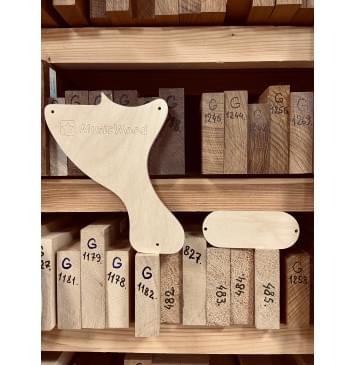 Gibson Les Paul Junior 1957, Bridge ABM3021, 24,75", 22 Frets, комплект для фрезеровки гитары, фанера 8мм-5