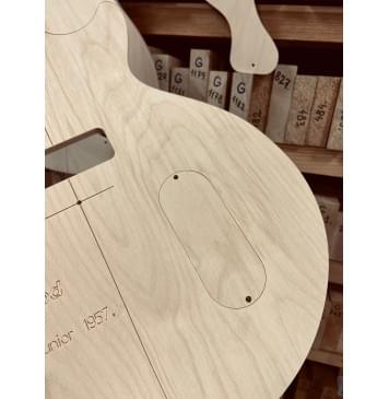 Gibson Les Paul Junior 1957, Bridge ABM3021, 24,75", 22 Frets, комплект для фрезеровки гитары, фанера 8мм-8