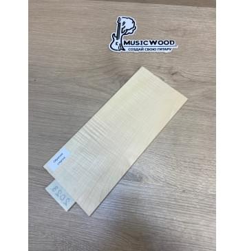 Клён Белый Явор, Волнистый заготовка накладки на головку грифа Радиал АА Волна АА 5х105х240 мм-1