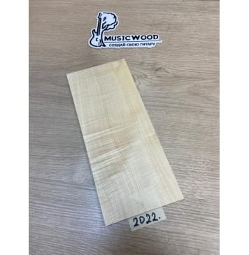 Клён Белый Явор, Волнистый заготовка накладки на головку грифа Радиал АА Волна АА 5х105х240 мм-0