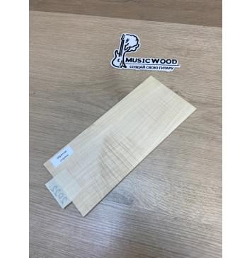 Клён Белый Явор, Волнистый заготовка накладки на головку грифа Радиал АА Волна АА 5х105х240 мм-1