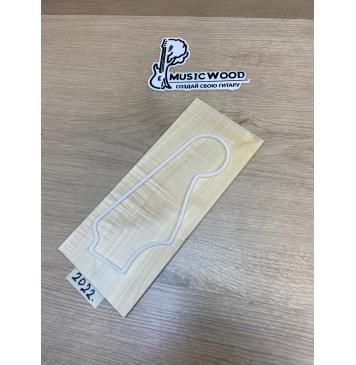 Клён Белый Явор, Волнистый заготовка накладки на головку грифа Радиал АА Волна АА 5х105х240 мм-3