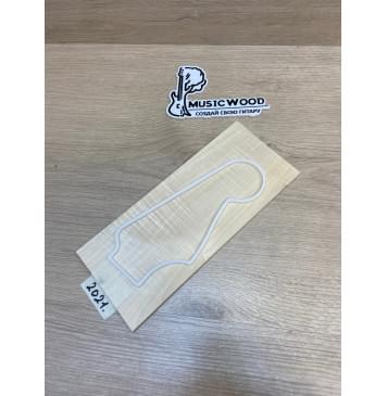 Клён Белый Явор, Волнистый заготовка накладки на головку грифа Радиал АА Волна АА 5х105х240 мм-3