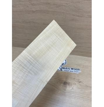 Клён Белый Явор, Волнистый заготовка накладки на головку грифа Радиал АА Волна АА 5х105х240 мм-2