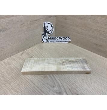 Клён Американский Волнистый заготовка для бриджа акустической гитары Радиал А Волна АА 14х58х200 мм-3