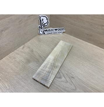 Клён Американский Волнистый заготовка для бриджа акустической гитары Радиал А Волна АА 14х58х200 мм-0