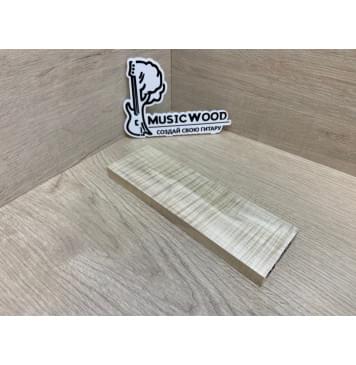 Клён Американский Волнистый заготовка для бриджа акустической гитары Радиал АА Волна ААА 12.5х57х180 мм-3