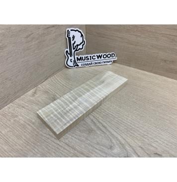Клён Американский Волнистый заготовка для бриджа акустической гитары Радиал АА Волна ААА 12.5х57х180 мм-0