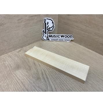 Клён Белый Явор, Волнистый заготовка для бриджа акустической гитары Радиал АА Волна А 11.5х50х190 мм-2