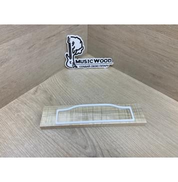 Клён Американский Волнистый заготовка для бриджа акустической гитары Радиал АА Волна АА 13х45х205 мм-0
