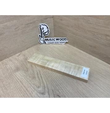 Клён Американский Волнистый заготовка для бриджа акустической гитары Радиал АА Волна АА 13х45х205 мм-4