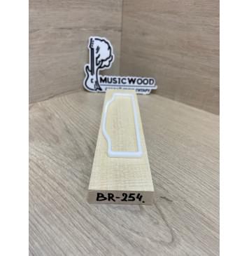 Клён Белый Явор, Волнистый заготовка для бриджа акустической гитары Радиал АА Волна АА 15х50х225 мм-1