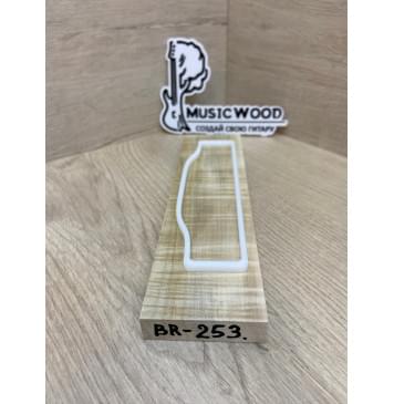 Клён Американский Волнистый заготовка для бриджа акустической гитары Радиал АА Волна АА 14х55х205 мм-1