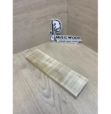 Клён Американский Волнистый заготовка для бриджа акустической гитары Радиал АА Волна АА 14х55х205 мм-2