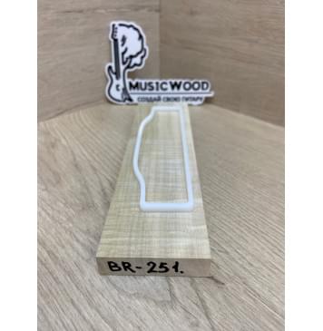 Клён Американский Волнистый заготовка для бриджа акустической гитары Радиал АА Волна ААА 14.5х56х205 мм-1