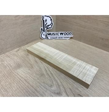 Клён Американский Волнистый заготовка для бриджа акустической гитары Радиал АА Волна ААА 14.5х56х205 мм-2
