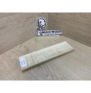 Клён Американский Волнистый заготовка для бриджа акустической гитары Радиал АА Волна ААА 14.5х56х205 мм-3