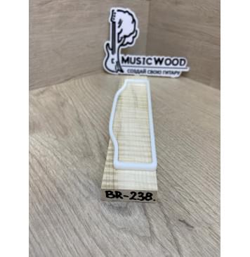 Клён Американский Волнистый заготовка для бриджа акустической гитары Радиал А Волна ААА 13х37х190 мм-1