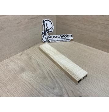 Клён Американский Волнистый заготовка для бриджа акустической гитары Радиал А Волна ААА 13х37х190 мм-2