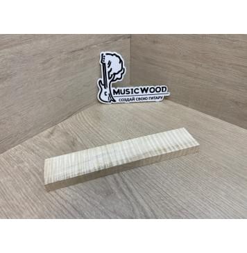 Клён Американский Волнистый заготовка для бриджа акустической гитары Радиал А Волна ААА 13х37х190 мм-3