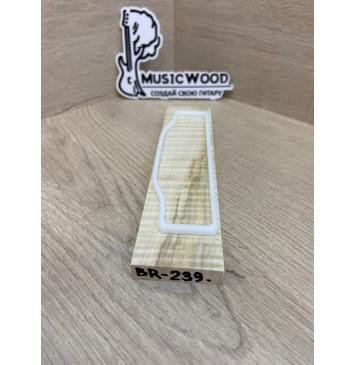 Клён Американский Волнистый заготовка для бриджа акустической гитары Радиал А Волна ААА 10.5х45х195 мм-1