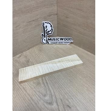 Клён Американский Волнистый заготовка для бриджа акустической гитары Радиал А Волна ААА 10.5х45х195 мм-3