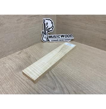 Клён Американский Волнистый заготовка для бриджа акустической гитары Радиал А Волна ААА 10.5х45х195 мм-4