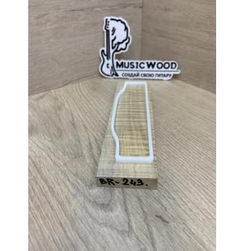Клён Американский Волнистый заготовка для бриджа акустической гитары Радиал АА Волна ААА 12.5х48х180 мм-1