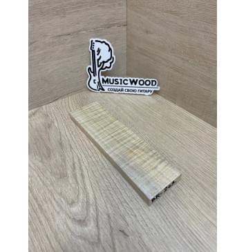 Клён Американский Волнистый заготовка для бриджа акустической гитары Радиал АА Волна ААА 12.5х48х180 мм-2