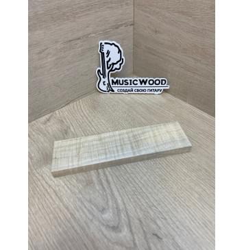Клён Американский Волнистый заготовка для бриджа акустической гитары Радиал АА Волна ААА 12.5х48х180 мм-3