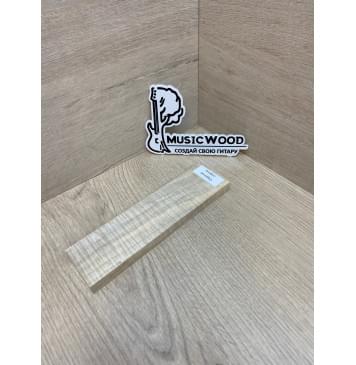 Клён Американский Волнистый заготовка для бриджа акустической гитары Радиал АА Волна ААА 12.5х48х180 мм-4
